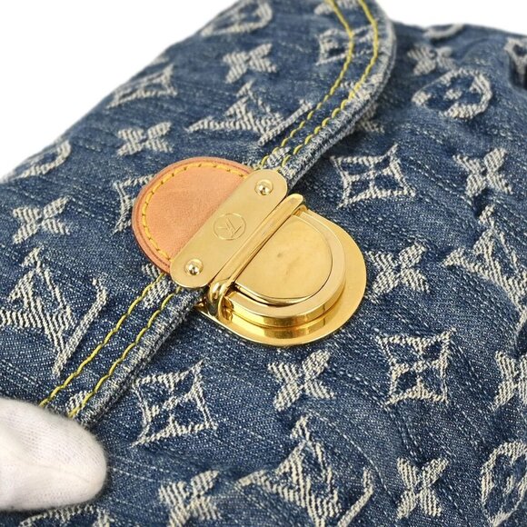 Louis Vuitton Blue Monogram Denim Mini Pleaty Handbag - Picture 7 of 11